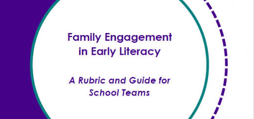 Front Page of Early Literacy Family Engagement Rubric Report