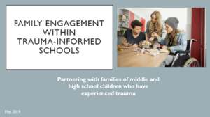 Toolkit first slide for family engagement within trauma-informed schools