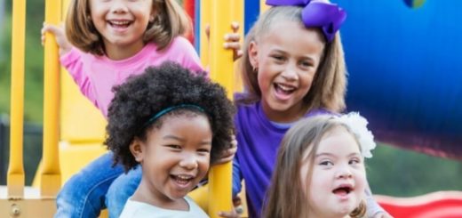 kids happy at school playground