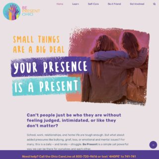 Be Present Ohio website homepage