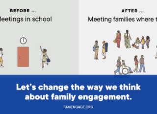 Before...Meetings in school. After...Meeting families where they are. Let's change the way we think about family engagement.