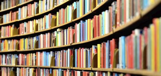 bookshelf in library