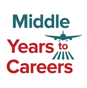 Middle Years To Careers logo with a plane taking off