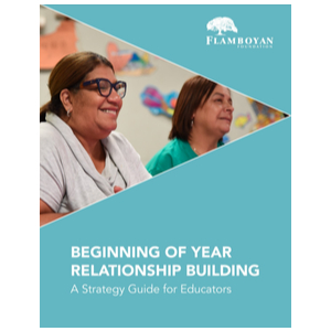 Front page of Beginning of Year Relationship Building A Strategy Guide for Educators