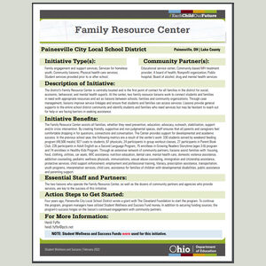 Ohio School Story: Family Resource Center + Family Liaisons = Amazing Engagement Outcomes